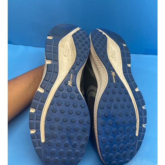 SKECHERS Go Run Air Cooled Goga Mat Men Athletic Shoes Charcoal Blue Size 11.5 - Picture 5 of 10